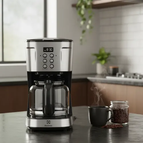 Cafeteira Elétrica Electrolux Digital 38 Xícaras Experience Programável com Timer Cor Inox 