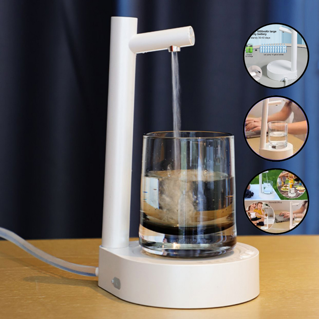 Dispenser Bebedouro Distribuidor Automático De Água Bomba Recarregavel Galão Portatil