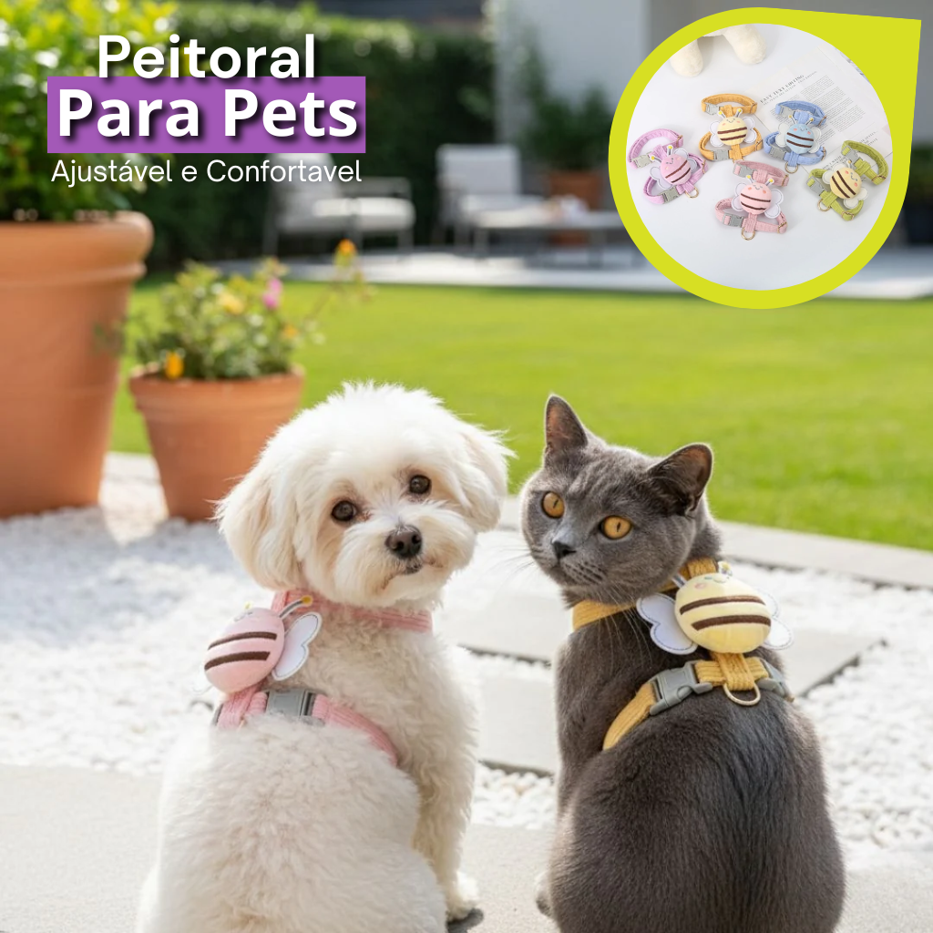 Coleira de Abelha para Gato e cachorro pequenos e outros animal de estimação.