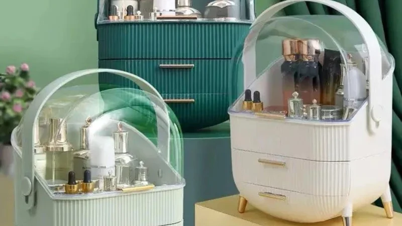 Maleta 3 Compartimentos Maquiagem, Cosmético. Alça Perfeito para Viagem