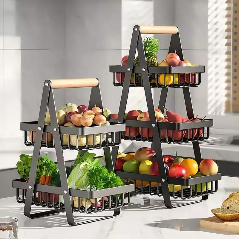 Fruteira de Mesa Premium Aramado 2 ou 3 Andares 33cm ou 47cm Altura 