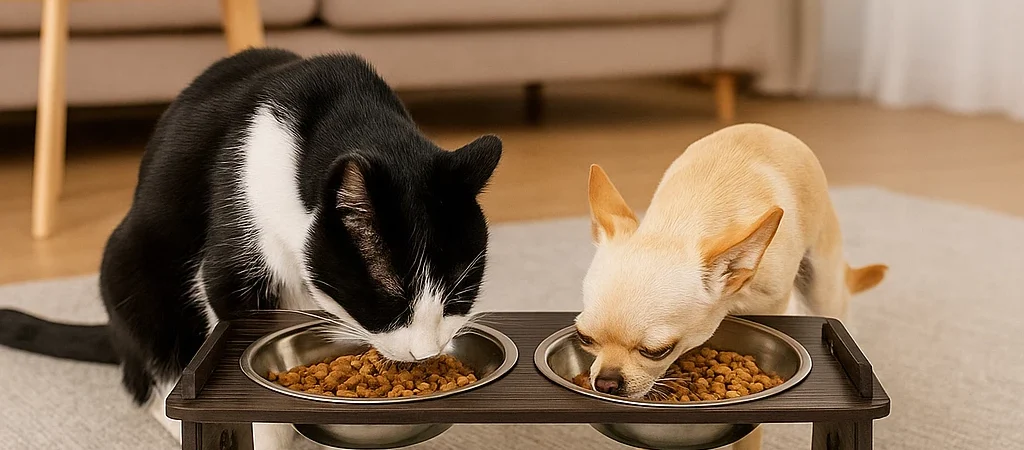 Comedouro Bebedouro PERSONALIZADO. Inclinável Com TAMPAS Pet Cachorro e Gato.