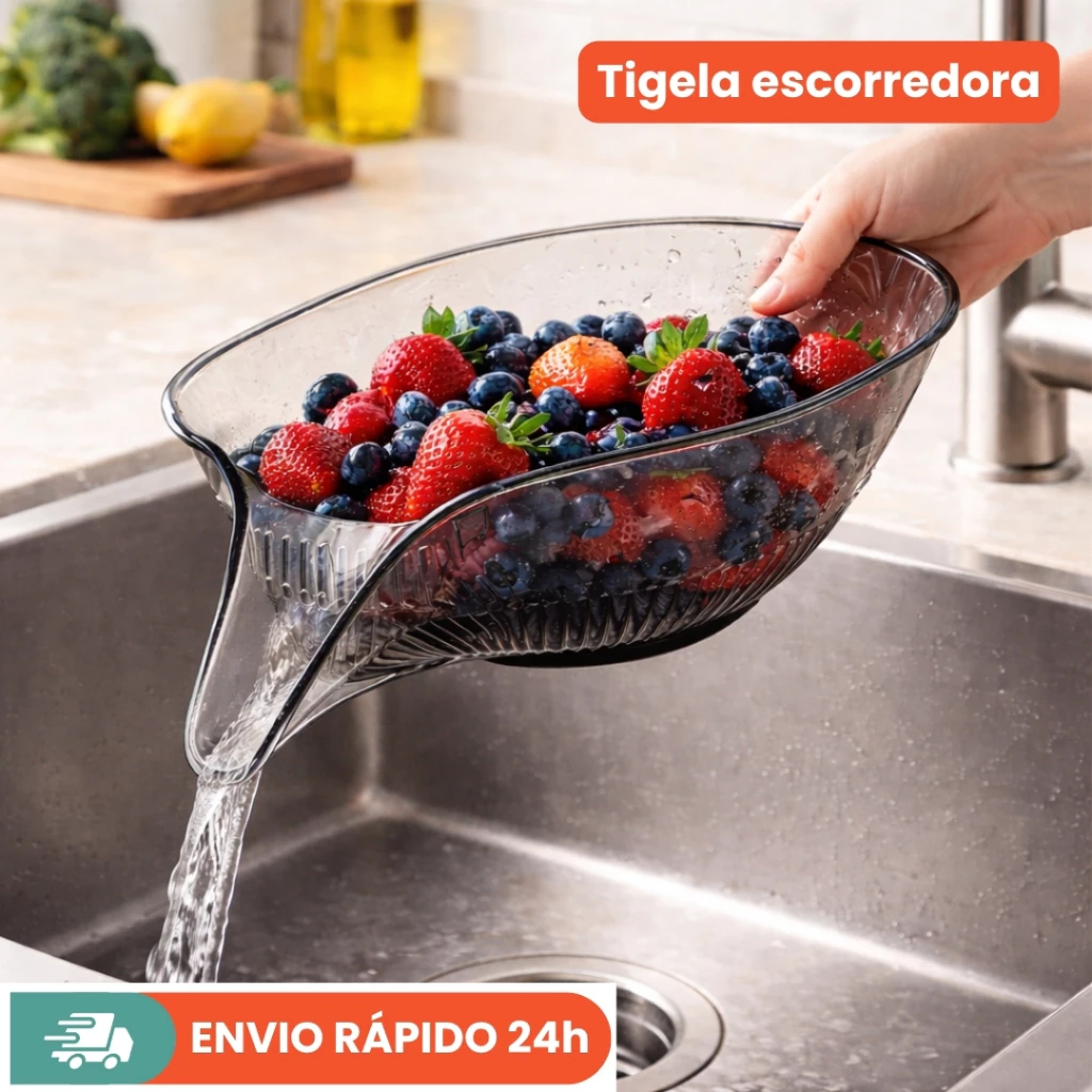 Escorredor Tigela Para Lavar Alimentos – Cesto Coador Multifuncional