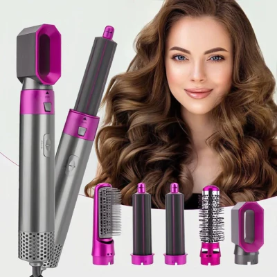 Escova Modeladora Profissional 5 Em 1 – Secador , Alisador E Babyliss Com Ar Quente 110V