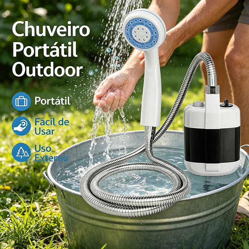 Chuveiro Portátil Design Adequado Para Banho De Viagem Ao Ar Livre