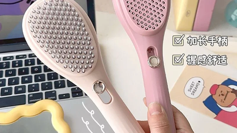 Pente Mágico Retrátil-Escova De Cabelo. Para Massagem No Couro Cabeludo, Ferramenta Portátil, Antiestática Cabeleireiro.