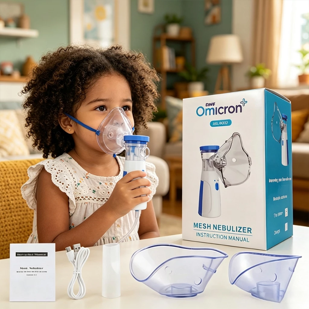 Inalador Nebulizador Portátil Ultrassônico Atomizador De Baixo Nó Para Crianças E Adultos