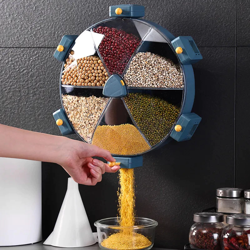 Dispenser De Alimentos Giratório. Armazenamento de Alimentos Organizador de Cozinha de parede.