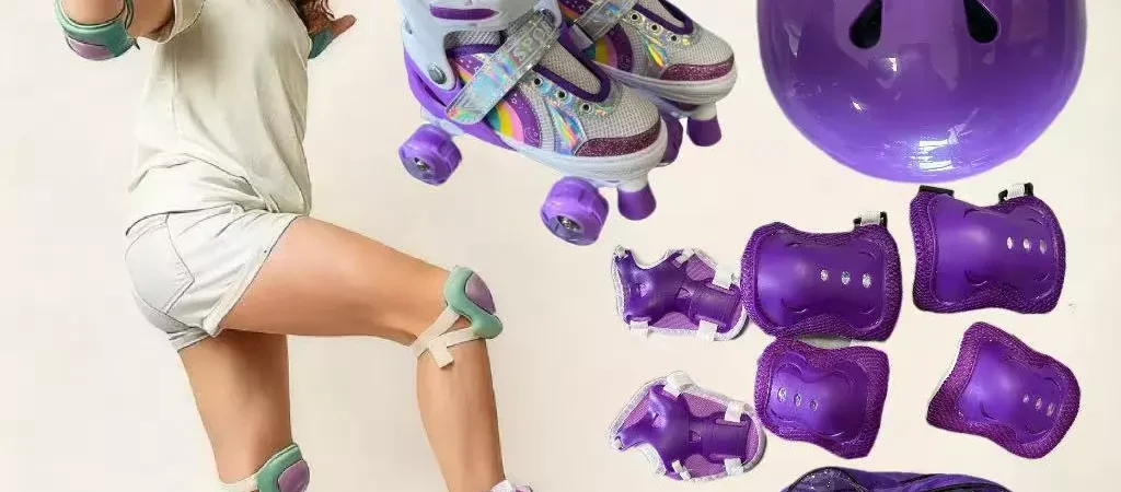 Patins Infantil Arco Íris Rosa Verde 4 Rodas Ajustável com luz de LED Com e Sem Kit de Segurança