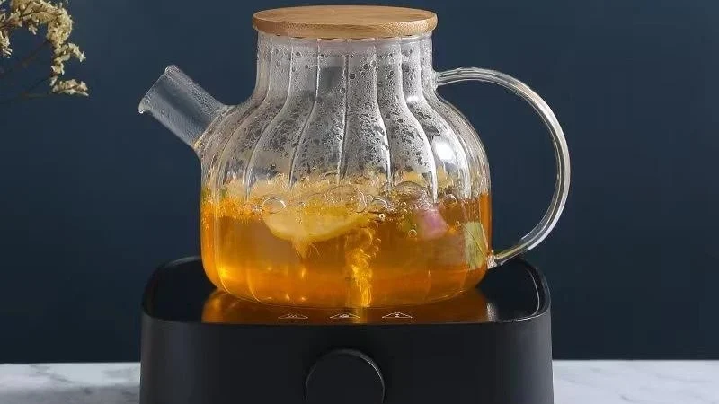 Bule de Vidro que Vai ao Fogo com alta resistência a calor e super elegante