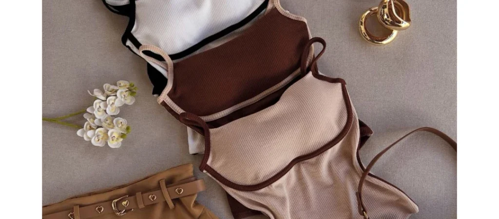 Body Blusa Alcinha Fina Com Bojo Canelado Sustentação