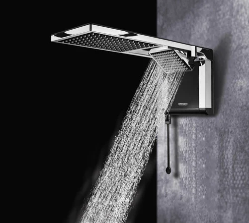 Chuveiro Elétrico Ducha Acqua Duo Ultra Preto Cromado Lorenzetti