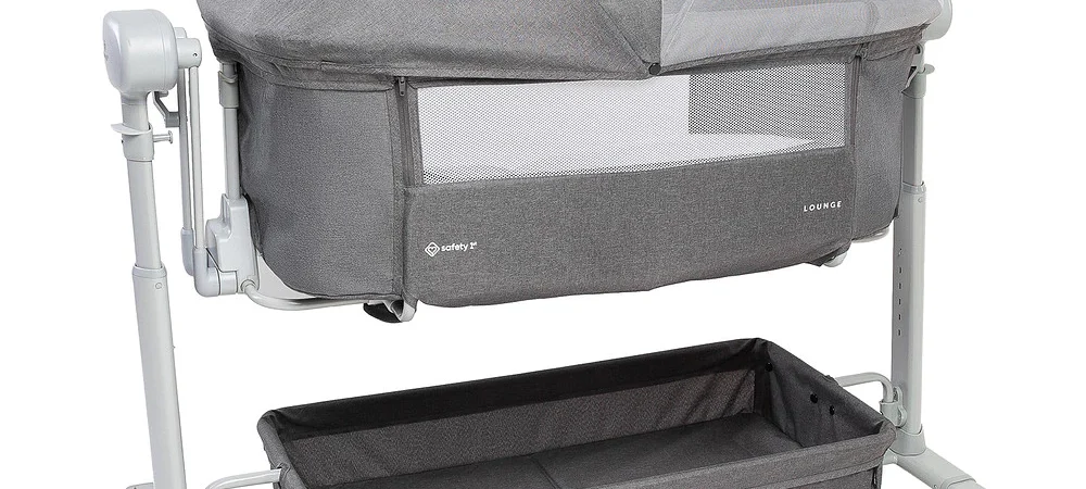 Berço co-bed Lounge cor cinza com balanço automático Safety