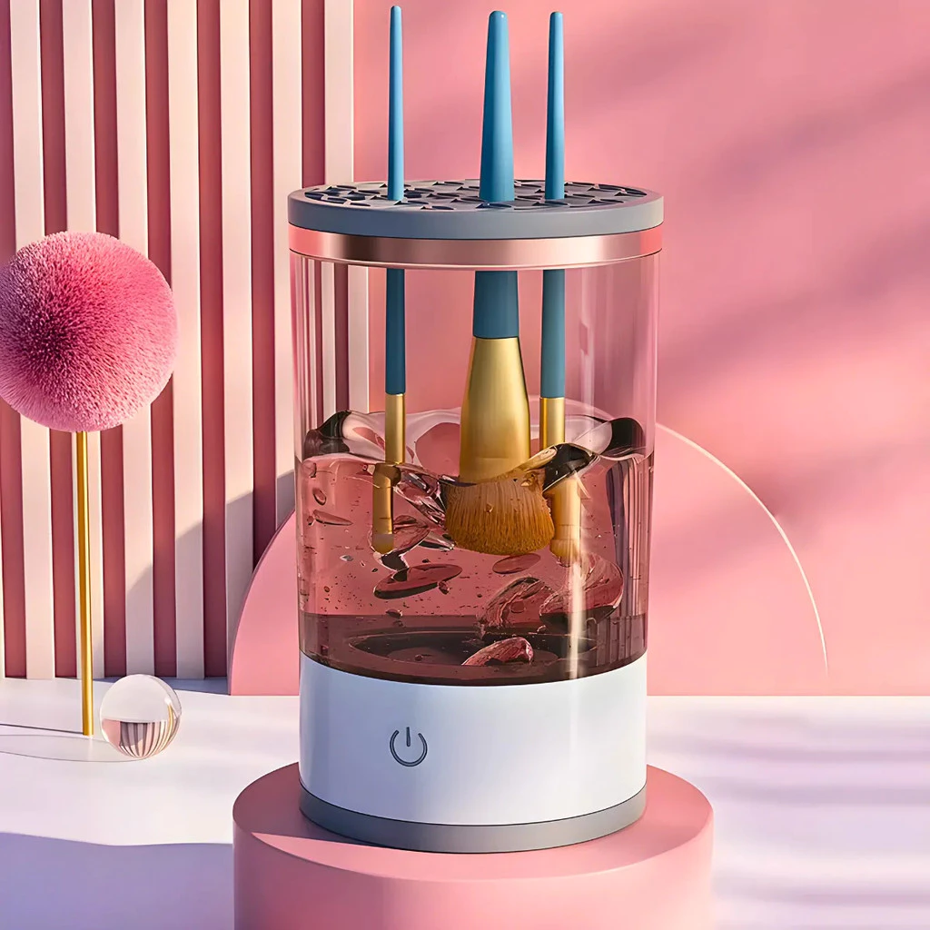 Limpador Elétrico de Pincel de Maquiagem Máquina de Limpar Make Portatil