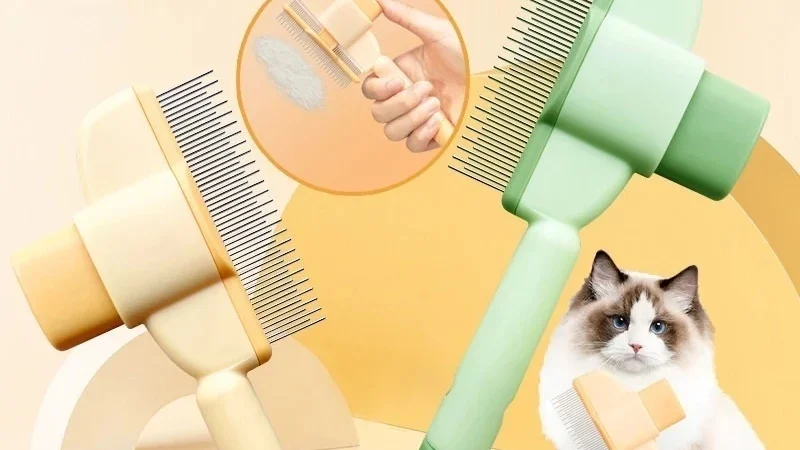 Pente Tira Pelos Pet. Gatos e Cães, Escova Flutuante, Remoção De Pelos Sujeiras.