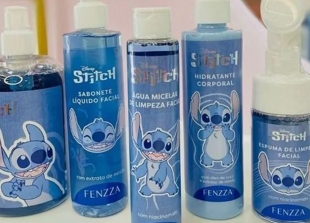 Kit C/ 5 Produtos De Skincare Lançamento Stitch Disney Fenzza