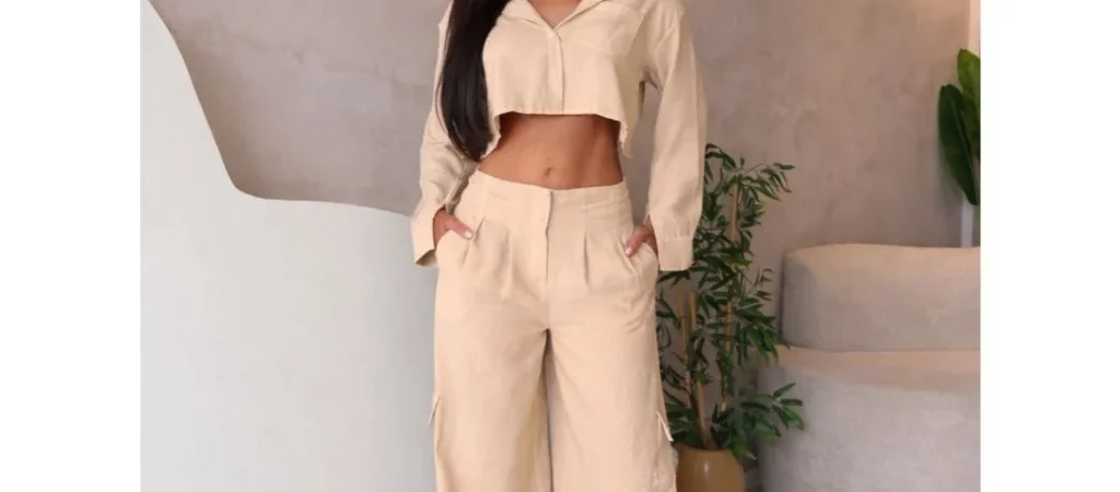 Conjunto Feminino Briana Cropped Manga Longa e Calça Pantalona (20)