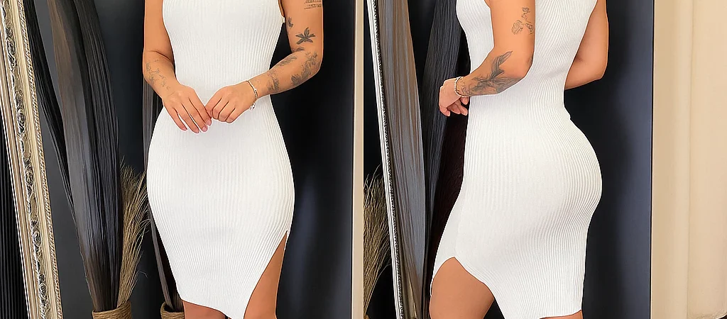 Vestido Midi Feminino Canelado (25)