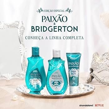 Kit Paixão & Bridgerton Dama de Prata: Óleo Corporal+ Hidratante Corporal + Hidratante de Mãos