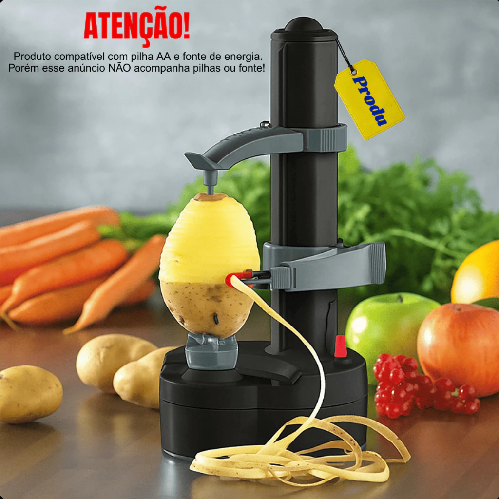 Descascador Elétrico de Laranja Batata Legumes e Frutas Cortador Descascar Cozinha