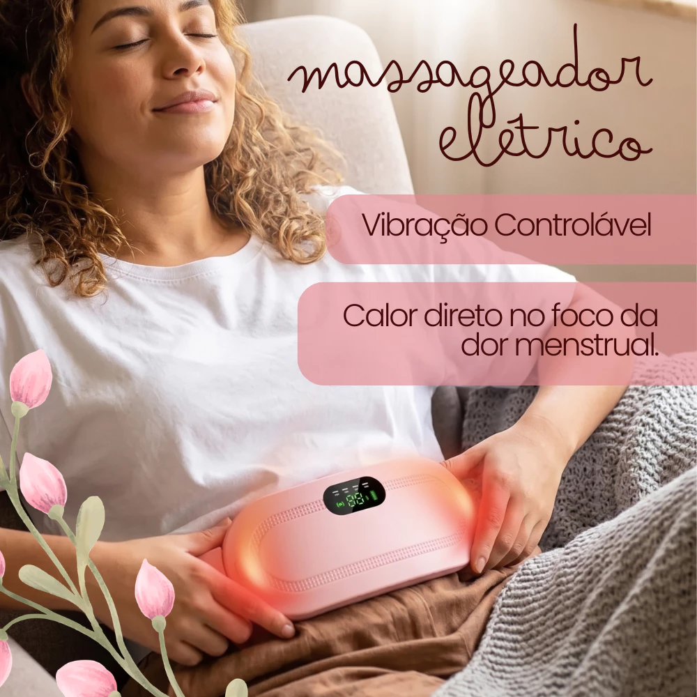 Cinto de Aquecimento Elétrico para Alívio de Cólicas Menstruais