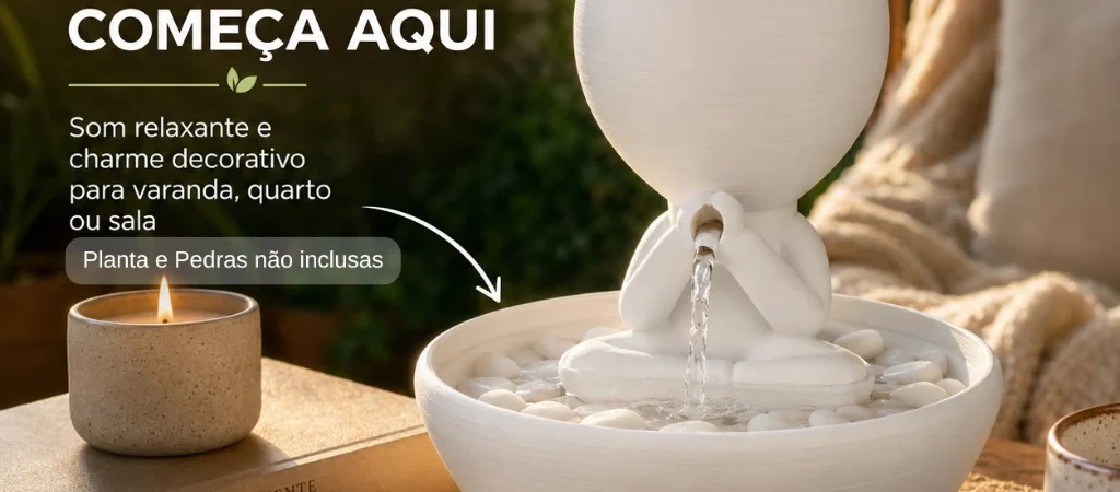 FONTE DE ÁGUA ZEN BIVOLT CASCATA DECORATIVA