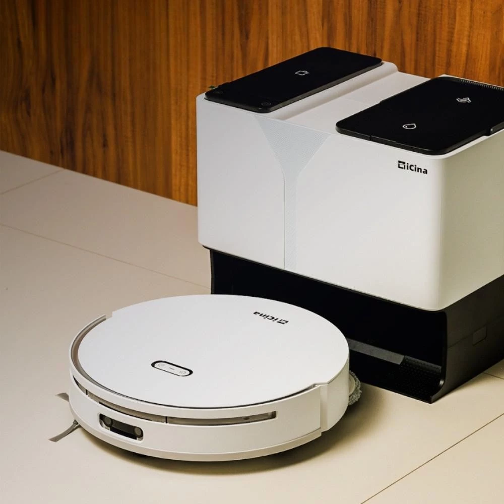 Robô Aspirador Inteligente Botman 4 iCina 3 em 1 Aspira Varre e Passa Pano Autolimpante 127V