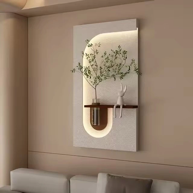 Quadro Decorativo Iluminação Led Lotus Decor Q15 Sala